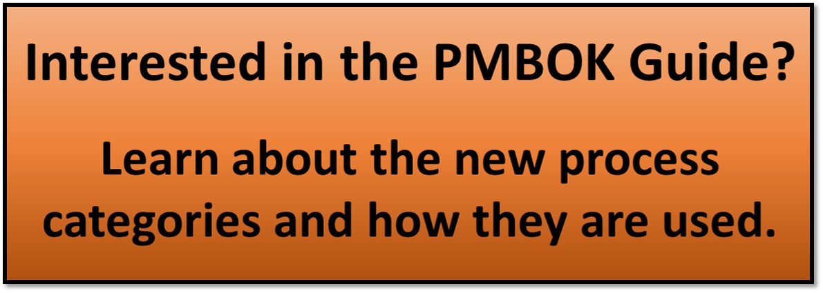Do the process categories in PMBOK Guide make sense? PGR8