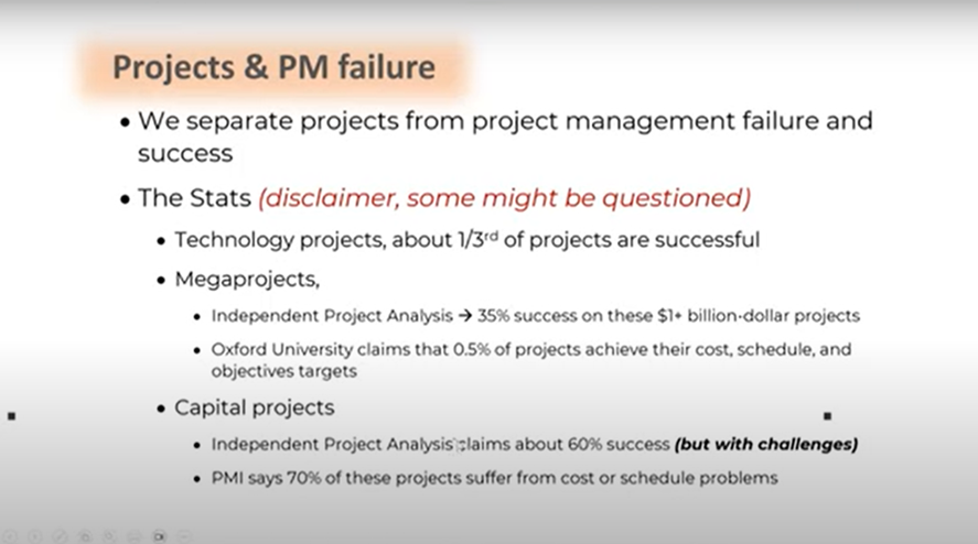 Projects and PM failure
