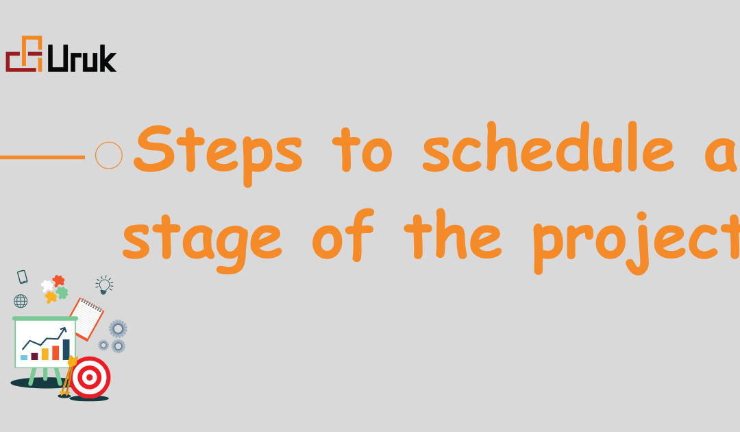 What are the steps to schedule a stage of the project?